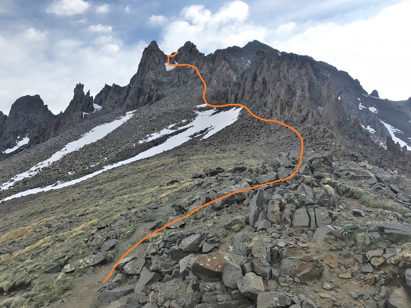 13 Ridge route from saddle